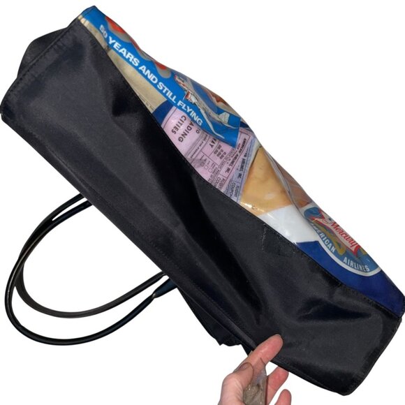 Vintage American Airlines Postcard Print 1960s images large tote bag purse - Picture 6 of 10